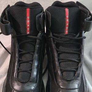 Authentic Prada HI Top Leather Sneakers